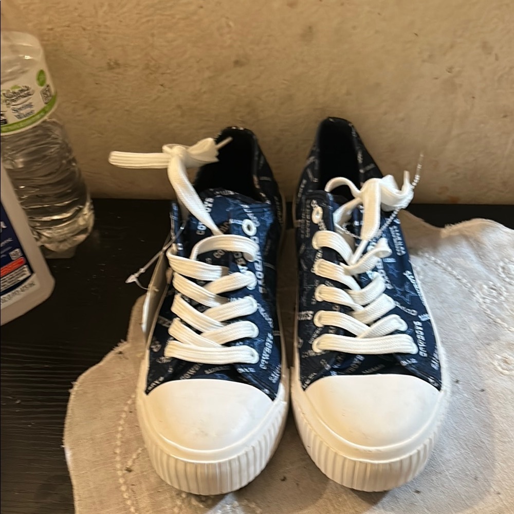 The Academy Brand Blue and White Casual Sneakers